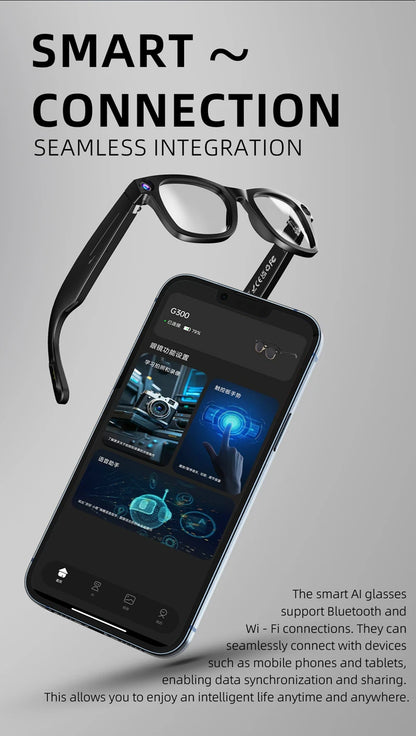 Xiaomi G300 800W Pixel Smart Glasses – AI HD Video Recording, Voice Calls, Translation, and Photochromic Lenses