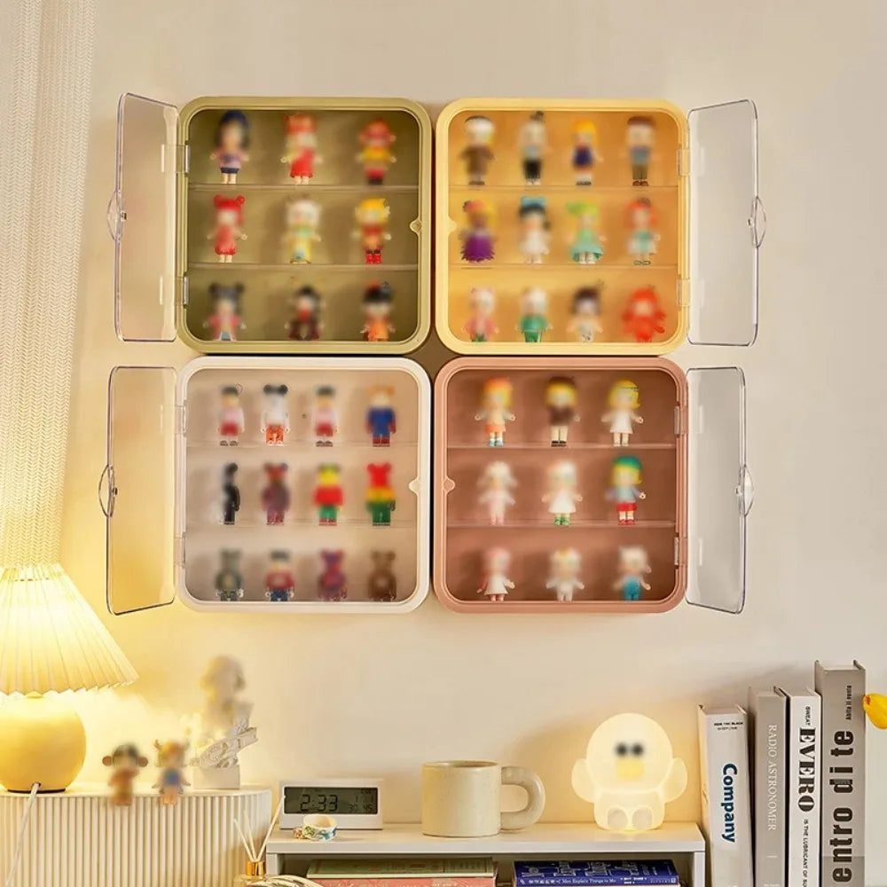 Wall-Mounted Acrylic Doll Storage Box – Dust-Proof Display Stand for Figures and Toys, Blind Box Organizer