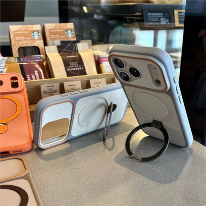 Shockproof MagSafe iPhone Case - Matte Armor Cover with Kickstand Holder