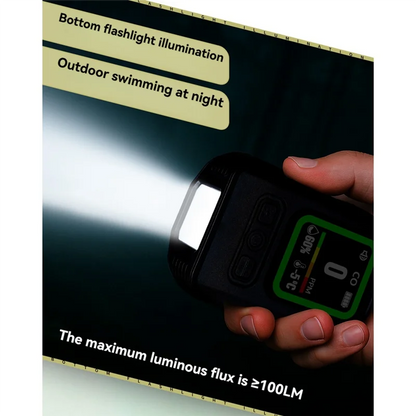 ABLK Portable Carbon Monoxide Detector - CO Concentration Alarm with Temperature & Humidity Monitor for Home & Indoor Use
