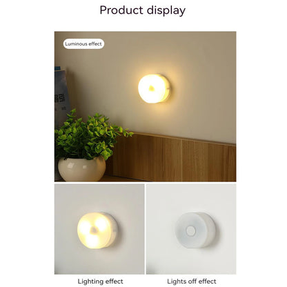 LED Battery Powered Bedside Night Light – 3 Mode Eye Protection Lamp for Kitchen, Wardrobe, Stair & Closet