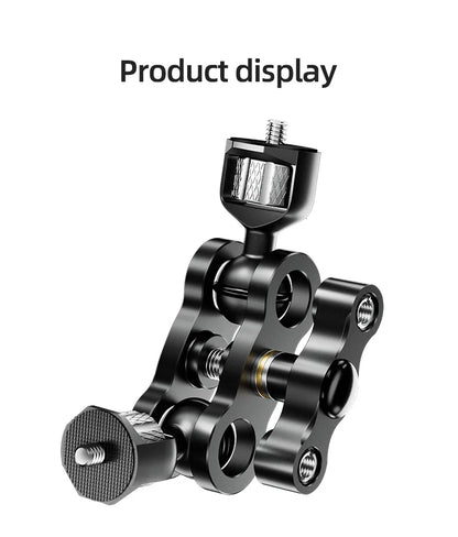 BEXIN TM-5 Articulating Magic Arm with Dual Ball Head, 1/4" Screw for Tripod, Phone Clip, LED Light, LCD Monitor, and Microphone