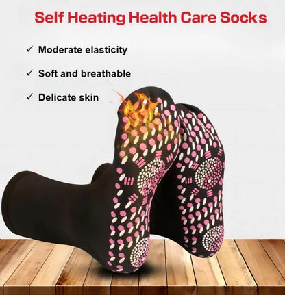 Tourmaline Self-Heating Socks - 1/5 Pairs of Winter Warm Thermal Health Care Socks with Magnetic Therapy