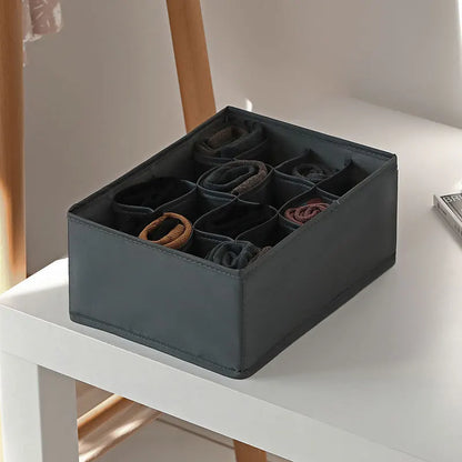 Underwear & Socks Organizer Box – Drawer Dividers for Bras, Pants, Scarves, Ties, Jeans, and Clothing Storage