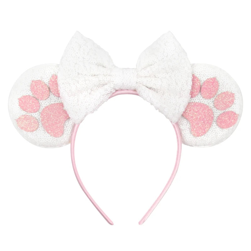 Disney Cartoon Mouse Ears Headband - Sequin Bow Hair Accessory for Girls, Birthday Parties & Cosplay