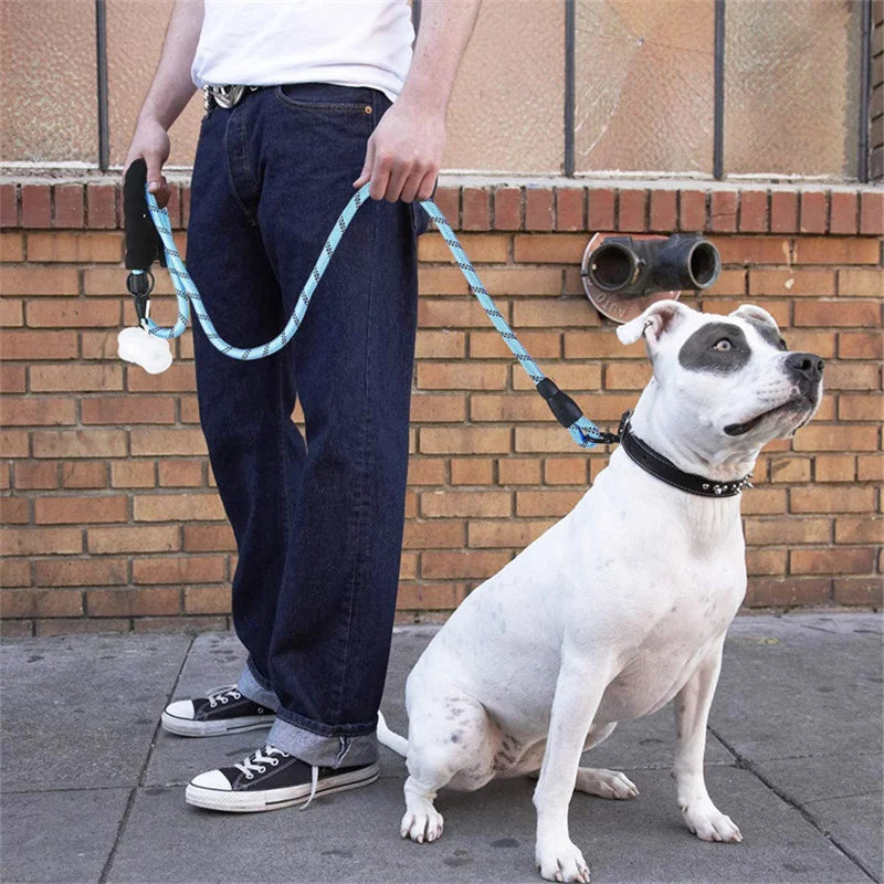 Reflective Strong Dog Leash - Available in 150/200/300cm, Long Lanyard Walking Traction Rope for Small to Large Dogs