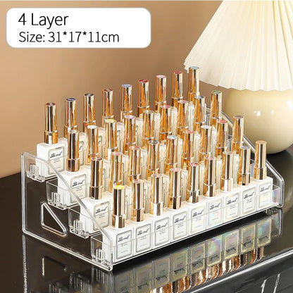 Acrylic Nail Polish Display Organizer – 3/4/5/6/7 Layer Clear Cosmetic & Jewelry Rack Holder