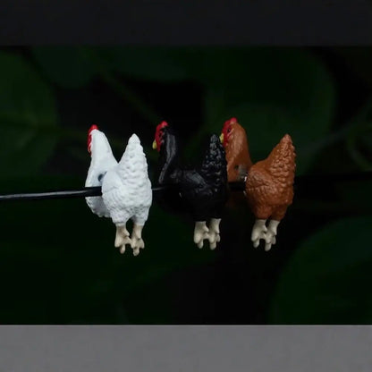 Handmade Chicken Earrings - Hand-Painted Farm Animal Jewelry & Funny Gift