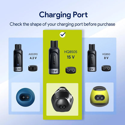 Yinke 15V HQ8505 Type-C Shaver Adapter - Charging Converter for Philips Norelco OneBlade QP6520, QP6530 and QP6510 Trimmers