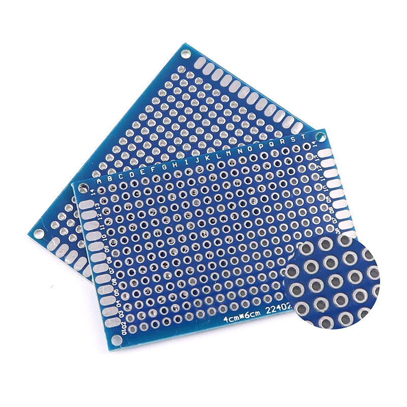PCB Prototype Boards - Double Sided Blue Circuit Boards for DIY Soldering Projects 5-10PCS