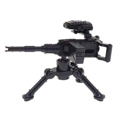 Military Building Blocks Soldier Set - Tactical Weapons Figures with Gatling Gun, Rifle, Mortar & Accessories Toy Kit