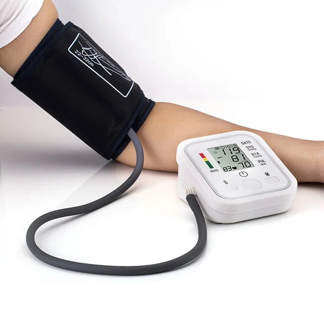 Spanish Voice Digital Arm Blood Pressure Meter – Medical Tonometer, Tensiometer, Sphygmomanometer with Pulse Measurement