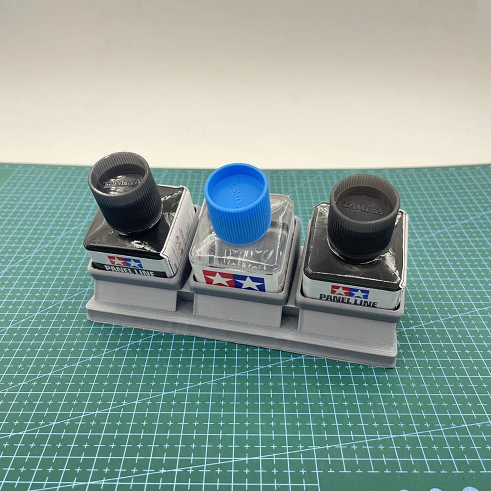 Tamiya Plastic Cement Glue Bottle Holder – Extra Thin Model Kit Organizer Stand for Paint, Panel Line & Adhesive Storage Rack