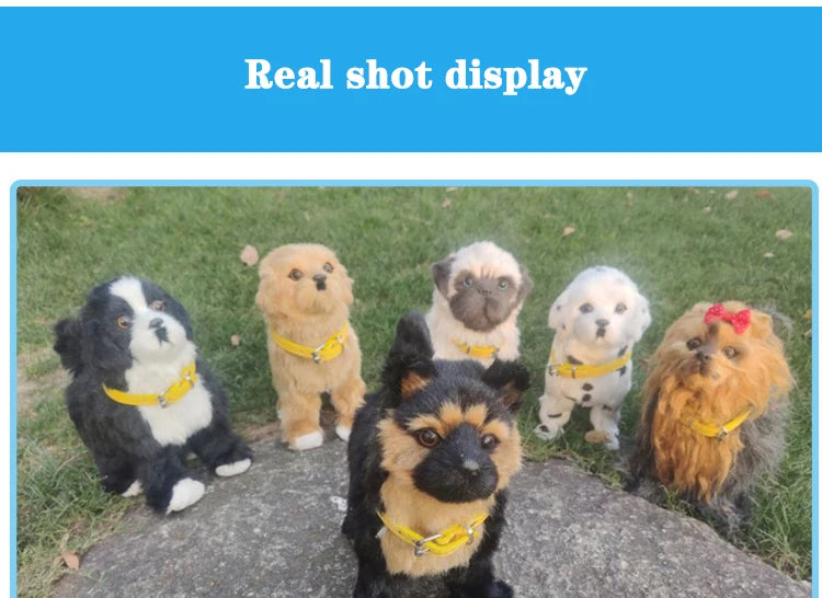 Simulation Electric Pet Dog Toy - Voice Control, Walking & Nodding Plush Robot with Music for Kids