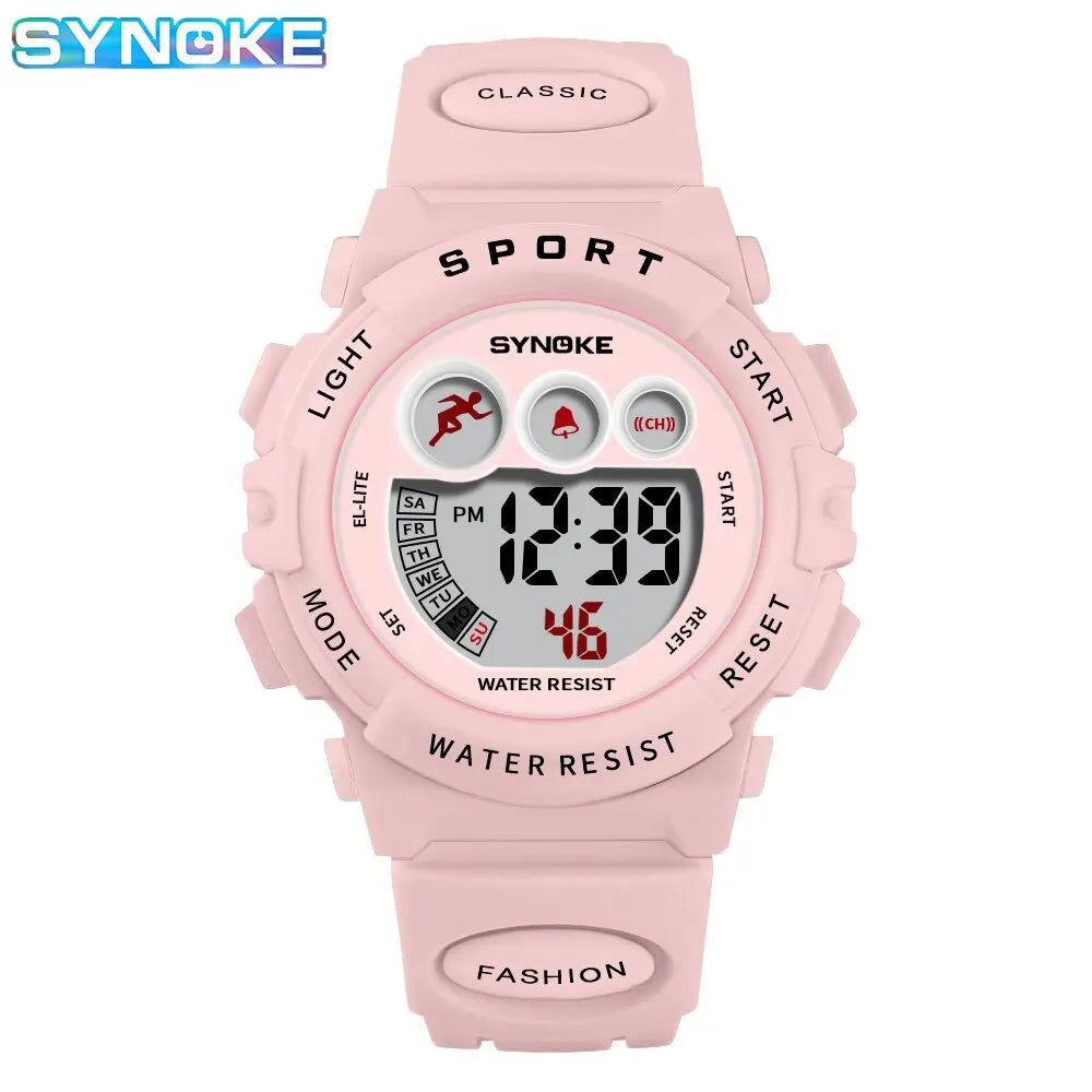 SYNOKE Kids Sport Watch - Colorful Waterproof Digital Electronic Watch for Boys and Girls
