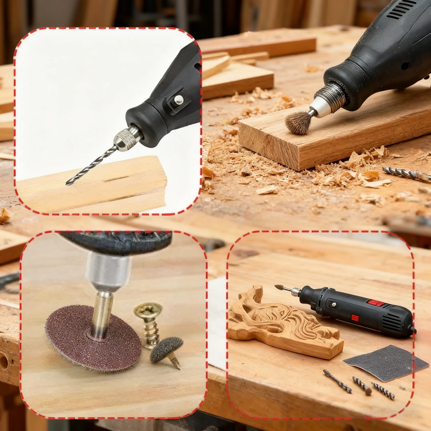 40-Piece Mini Rotary Tool Accessory Set - Electric Drill Grinding, Sanding & Polishing Bits for DIY Projects