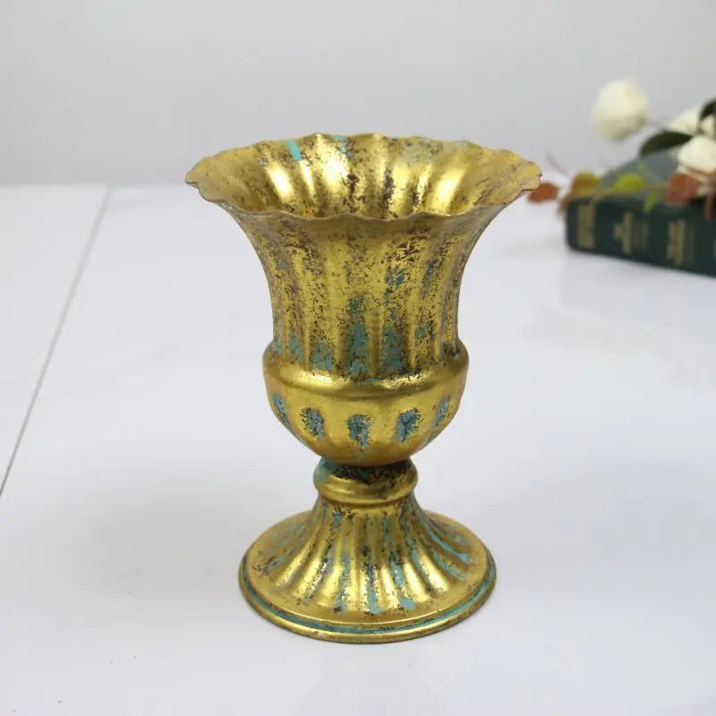 Retro Wrought Iron Flower Pots — Wedding, Dried Flower & Home Decoration Vases for Hotel & Event