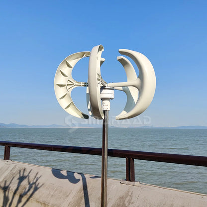 3000W Vertical Wind Turbine – 12V/24V/48V Small Windmill with 220V Output for Home & Farm, Includes MPPT Controller