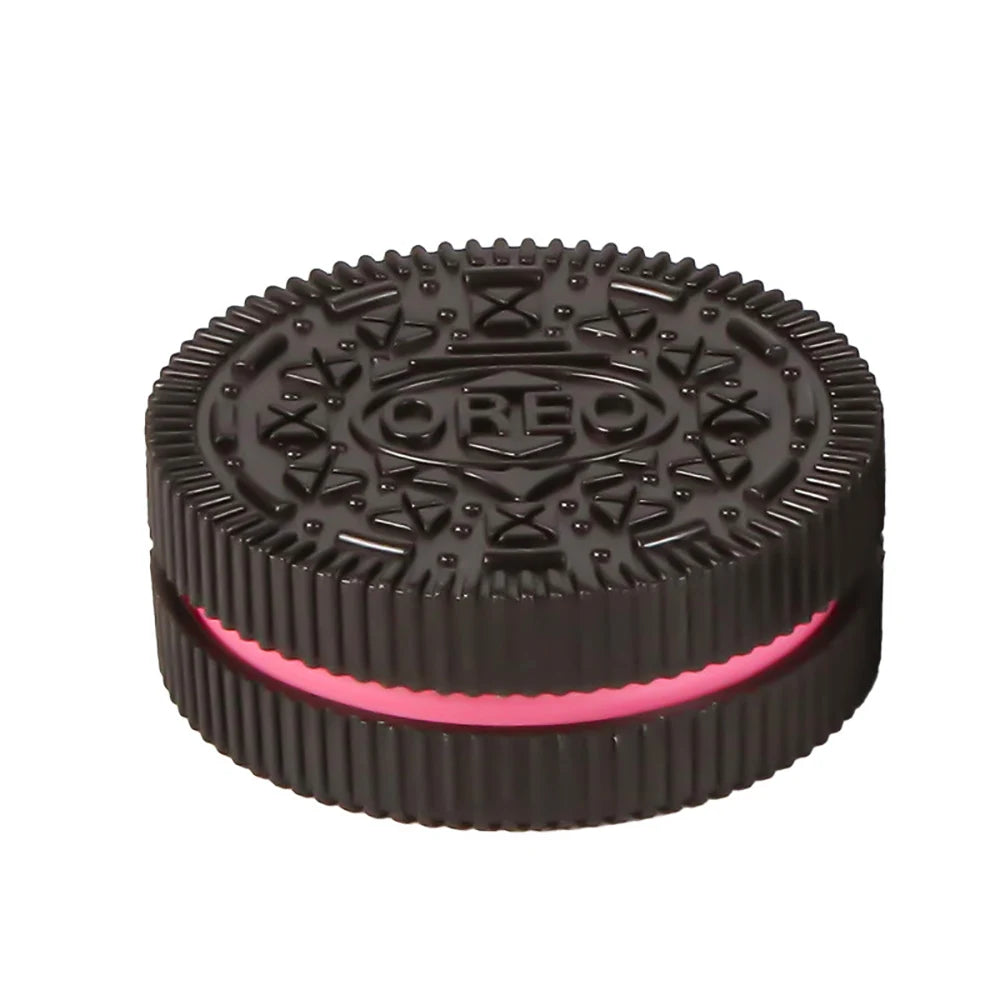 60mm Plastic Herb Grinder – Cookie Biscuit Design Tobacco & Spice Crusher for Smoking