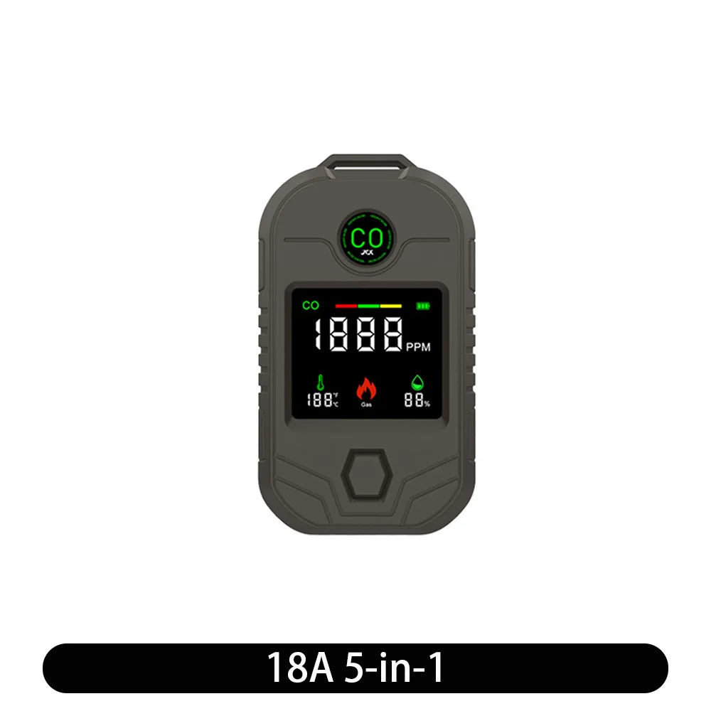 FMAi 18A 5-in-1 Gas & Carbon Monoxide Detector - Portable CO Air Monitor with Magnetic Mount for Outdoor Camping