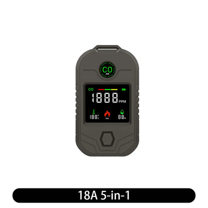 FMAi 18A 5-in-1 Gas & Carbon Monoxide Detector - Portable CO Air Monitor with Magnetic Mount for Outdoor Camping