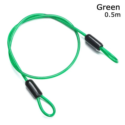 Strong Steel Bicycle Lock Cable 0.5/1/2M – Anti-Theft Cycling Safety Wire Lock for MTB & Road Bikes, Durable Bike Security Rope Accessory