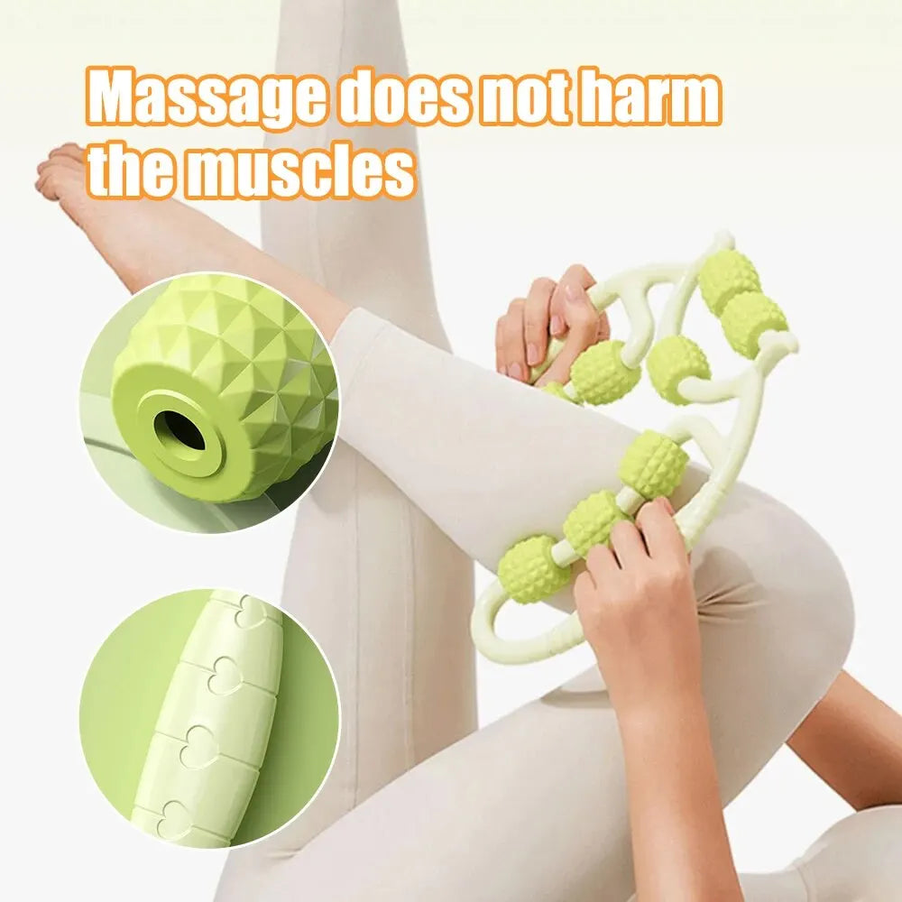 12-Round Circular Leg Slimming Massage Equipment : Muscle Stretch & Relaxation Tool, Leg Slimming Artifact & Clamp