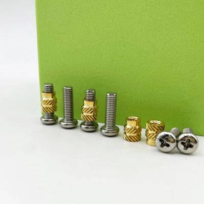 M2 M3 M4 Brass Insert Nuts for Bolt & Screw Implantation – Hot Melt Knurled Thread & Soldering Iron Tip for 3D Printer