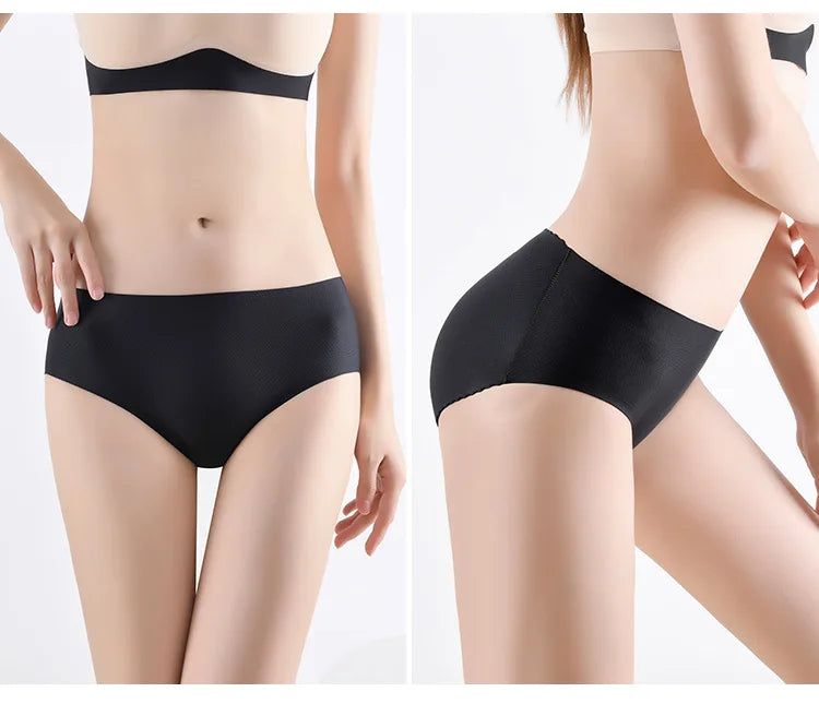 Women’s Low Waist Mesh Tummy Control Panty – Slimming Padded Seamless Underwear, Fake Buttock Body Shaper & Hip Enhancer