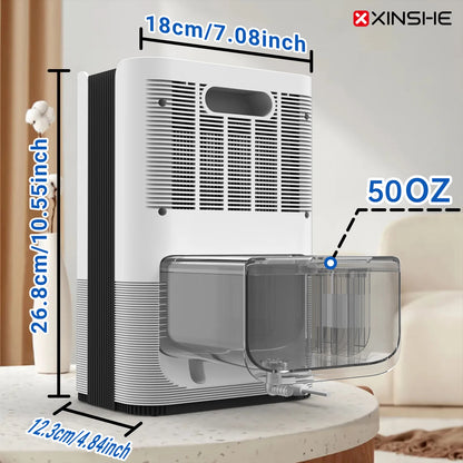 Dehumidifier – 1.2L Large Tank, Covers Up to 80m², Suitable for Home, Bedroom, Office & Kitchen, EU/US Plug
