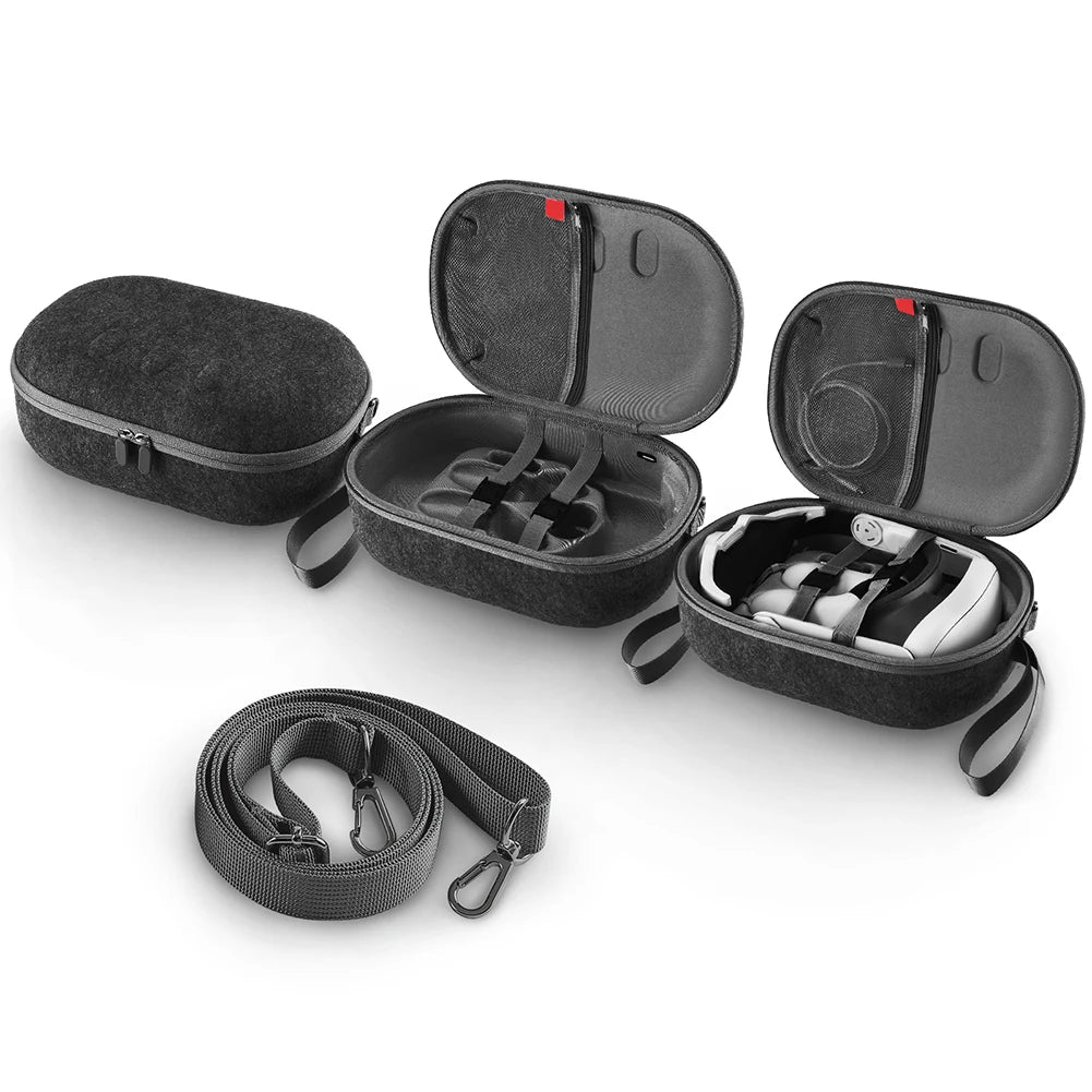 Portable Carrying Case for Meta Quest 3 - Travel-Sized VR Storage Bag with Larger Capacity, Protective EVA Material for Quest 3 Accessories