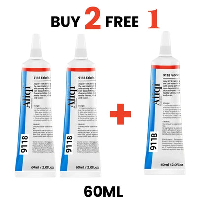 15/60ml Strong Fabric Glue, Transparent Quick-Dry, Waterproof Multipurpose Sewing & Repair Adhesive