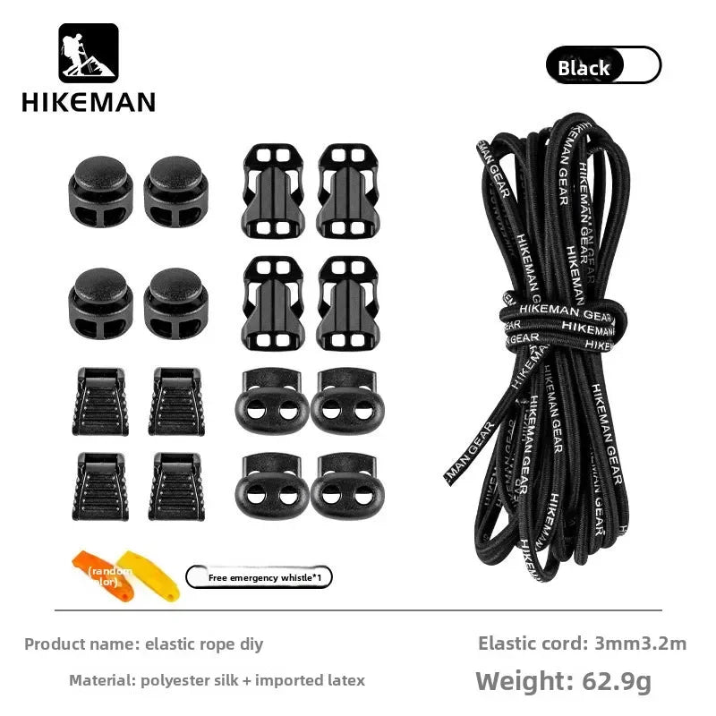 HIKEMAN Adjustable Backpack Expansion Strap - Elastic Buckle Fastener for Outdoor Hiking, Camping & Gear Attachment