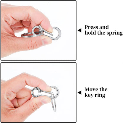 1/5PCS Metal Gourd Buckle Keychain – Strong Carabiner Climbing Hook for Car Keys & Vintage Accessories