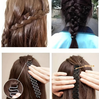 Multi-Purpose Hairstyle Tool - Fishbone Braid and Easy Hair Design Styling Tool