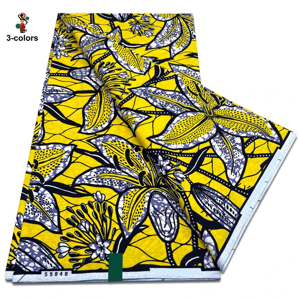 2026 Original African Wax Print Fabric - 100% Cotton Nigerian Ankara Batik Soft Pagne Material
