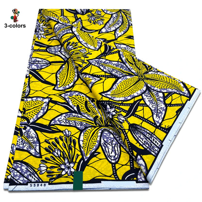 2026 Original African Wax Print Fabric - 100% Cotton Nigerian Ankara Batik Soft Pagne Material