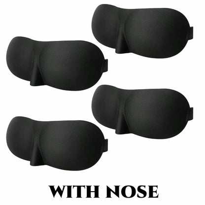 3D Contoured Sleep Mask — 100% Light-Blocking, Ultra-Soft Breathable Eye Cover for Travel, Yoga & Rest