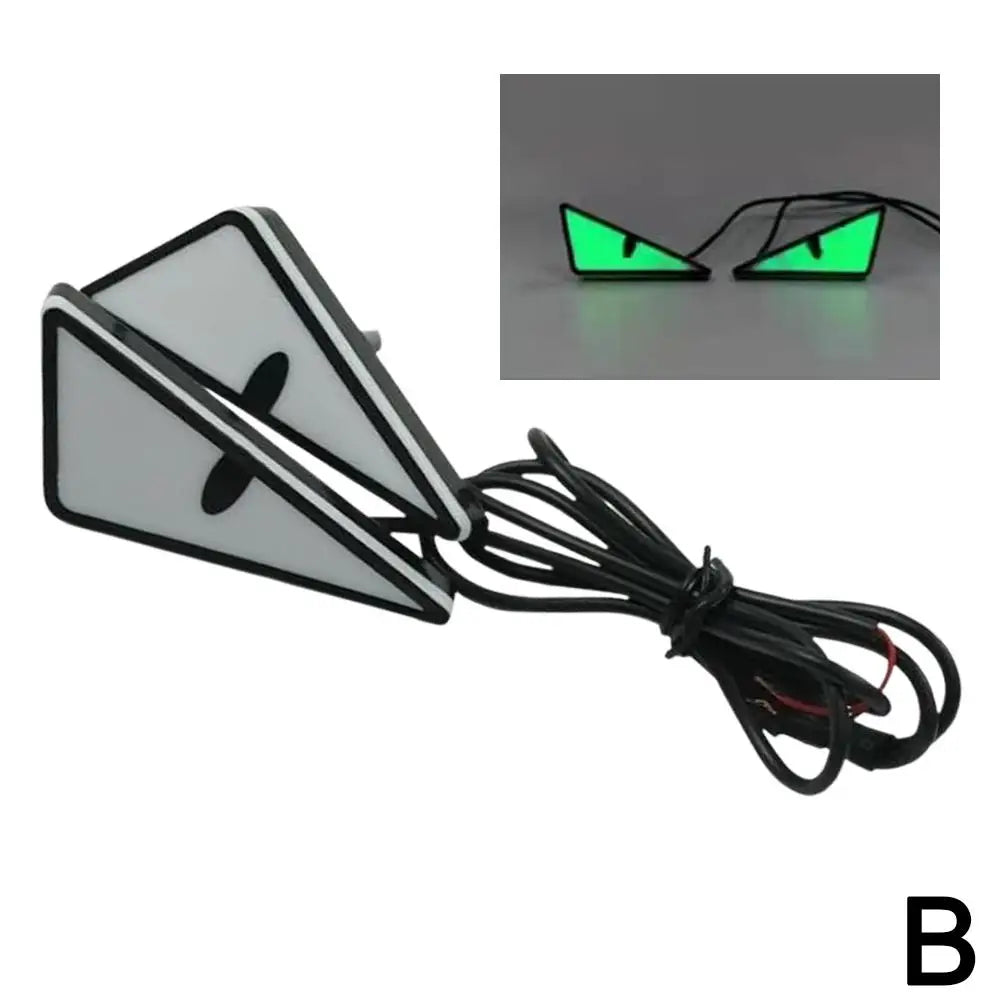 Universal Motorcycle LED Devil's Eyes Lights - Demon Eyes Mini Projector Headlight Lens Lamp for Car and Motorcycle Decoration