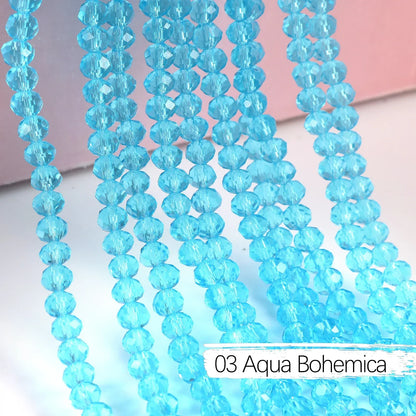 Austria Crystal Rondelle Beads - 2mm/4mm/6mm/8mm Faceted Glass Spacer Beads for DIY Jewelry & Bracelet Making