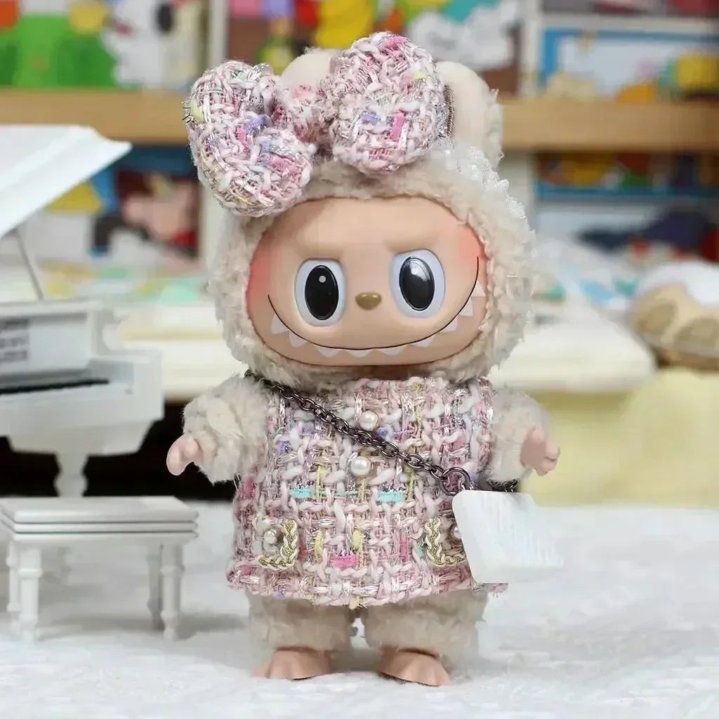 17cm Labubu Doll Clothes Set – Kpop EXO Labubu Idol V1 V2 Skirt & Sweater Outfit, Clothing Gift