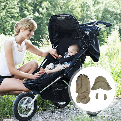 Toddler Baby Stroller Rain Cover — Waterproof Oxford Sunshade & Dustproof Cover with Soft Seat Cushion and Washing Kit