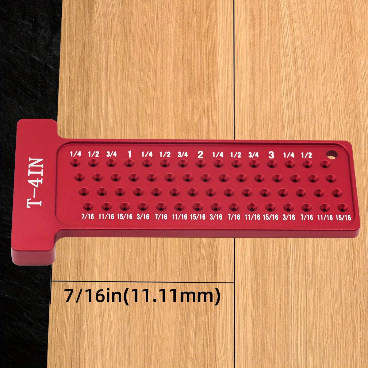 Woodworking Scribe T-Square Ruler – Metric/Inch Aluminum Line Drawing Gauge, Right Angle Protractor for Carpenter Layout