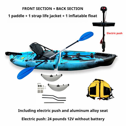 Modular Electric & Pedal-Driven Kayak – Portable Detachable Canoe, Lightweight Inflatable Folding Boat for Fishing & Adventure