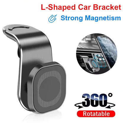 Magnetic Car Phone Holder - Universal Air Vent Mount with GPS Support for Smartphones