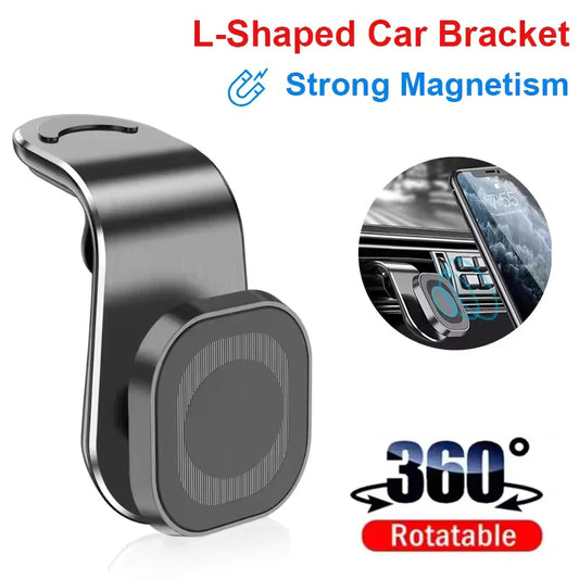 Magnetic Car Phone Holder - Universal Air Vent Mount with GPS Support for Smartphones