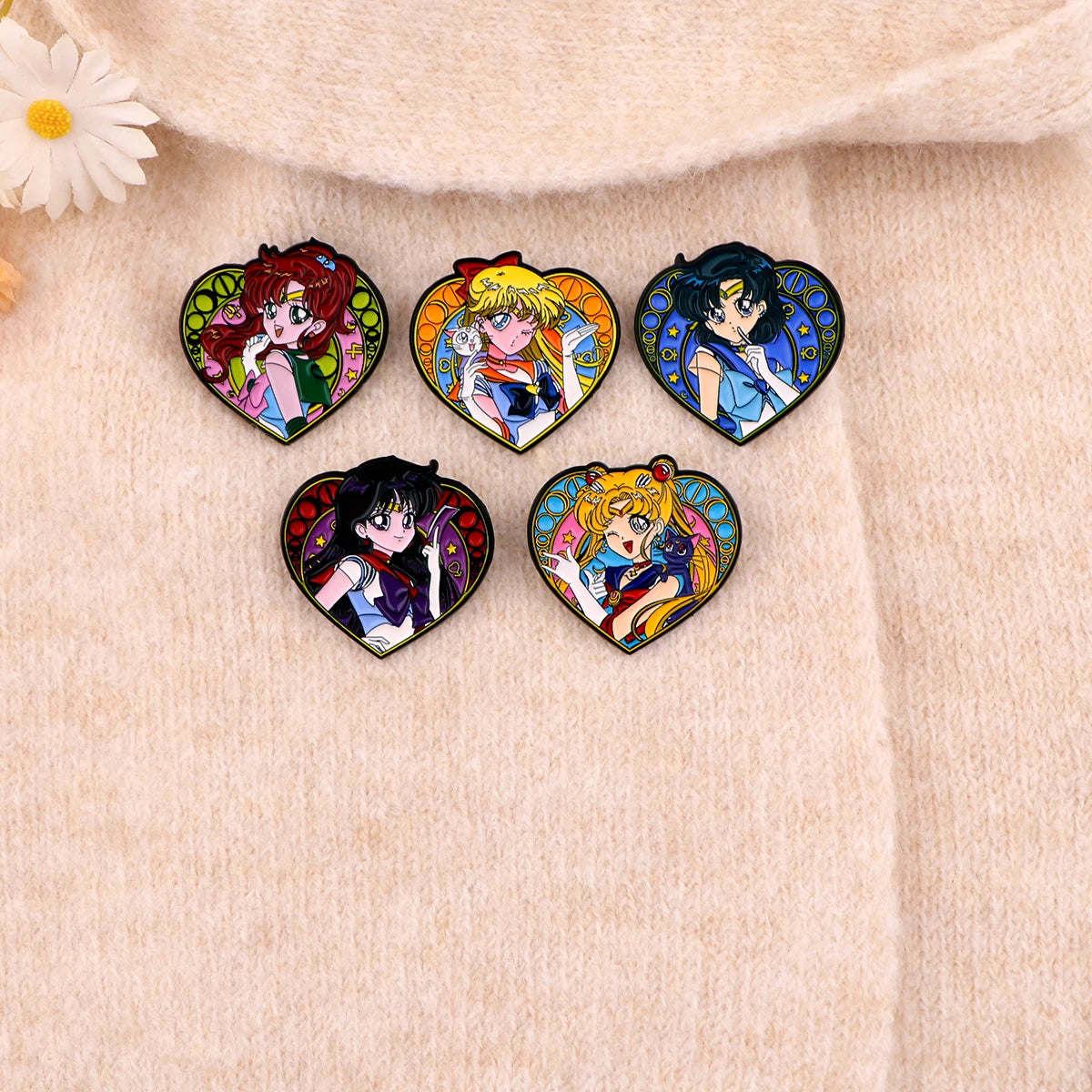 Cartoon Anime Enamel Brooch Pins – Kawaii Metal Badge Jewelry for Clothing & Backpack Gifts