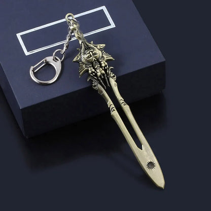 God of War Ragnarok Keychain - Thor Mjolnir Hammer, Leviathan Axe & Blades of Chaos Game Key Ring