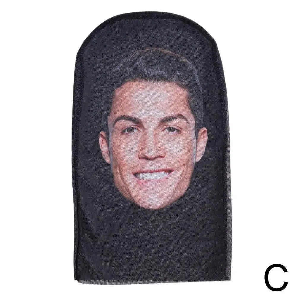 3D Balaclava Mask Hat - Seamless Kanye Face Mask for Pranks, Celebrity Hip Hop Hood Headgear