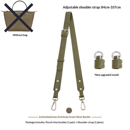 Leather Shoulder Strap for Longchamp Terra Bag - No-Punch Replacement Handle Strap Accessory